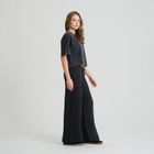 Pantaloni de trening din bumbac cu croiala wide leg NOWEAR