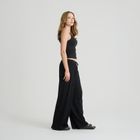 Pantaloni largi din modal, croiala wide leg NOWEAR