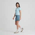 Pantaloni scurti ajustabili din denim, croiala slim NOWEAR