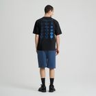 Pantaloni scurti albastri din bumbac pieptanat NOWEAR