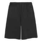 Pantaloni scurti baggy negri din bumbac pieptanat NOWEAR