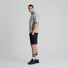 Pantaloni scurti regular negri cu snur NOWEAR