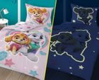 Paw Patrol, Fluo, set lenjerie de pat single, 140-200 cm