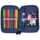 Penar cu rechizite scolare, cu 2 compartimente, Unicorn