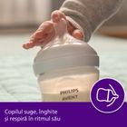 Philips Avent, Natural, Response, biberon, 260 ml, albastru, SCY903/21