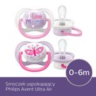 Philips Avent, Ultra Air, Happy Girl, suzeta, 0-6 luni, 2 buc., SCF080/02