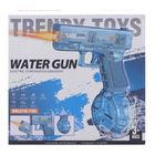 Pistol de apa cu lumini, electric, albastru