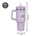 Pusheen, cana termica cu pai, 880 ml