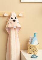 Sensillo, Water Friends, husa de baie moale cu aplicatie 3D, Iepuras, roz, 100-100 cm