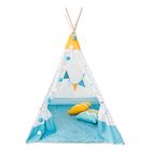 Smiki, cort tipi pentru copii, model straciatella, galben-albastru