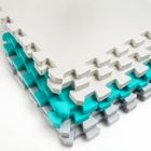 Smiki, covoras din spuma, puzzle, turcoaz, 96 elemente, 180-180 cm