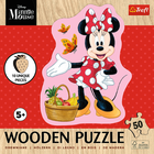 Trefl, Minnie Mouse, puzzle din lemn, 50 piese