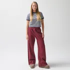 Tricou cu imprimeu in dungi si croiala crop NOWEAR