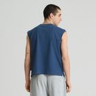 Tricou fara maneci din bumbac pieptanat NOWEAR