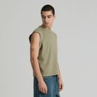 Tricou fara maneci kaki NOWEAR