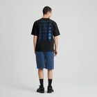 Tricou negru cu croiala relaxed S.W.Smiley NOWEAR