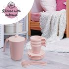 Wader, set de cafea, Vata de zahar trandafirie