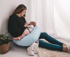 Babymatex, MiniRelax, Bamboo, perna de alaptare, albastru, 150 cm
