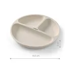 BabyOno, Farfurita din silicon cu ventuza, bej