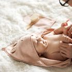 BabyOno, Halat de baie din bambus cu gluga, roz, 100-100 cm