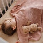 BabyOno, Patura tricotata din bambus, roz, 75-100 cm