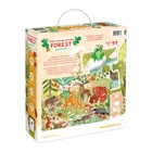 Banana Panda, Wild Jumbo Puzzle Animale din padure, set de puzzle-uri, pentru varsta de 3+, 40 piese