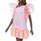 Barbie, Fashionistas, a 65-a aniversare, papusa inalta cu par negru prins in coada