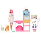 Barbie, Fast Cast Veterinarian Clinic, set de joaca cu papusa