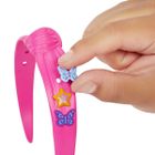 Barbie, Papusa de coafat, Culorile curcubeului neon - par castaniu, accesorii Color Reveal, set de joaca