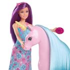 Barbie, Papusa si unicorn, set de joaca