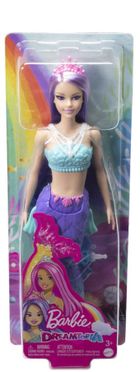 Barbie, papusa sirene, violet-albastru coada