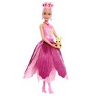 Barbie, Petal Pop, papusa surpriza, floare roz