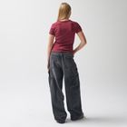 Blugi ajustabili cenusii-negri cu croiala super baggy unisex NOWEAR