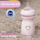 Chicco, NaturalFeeling, sticla din plastic, debit medium, roz, 6 luni+, 330 ml
