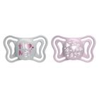 Chicco, Physioforma Light, suzeta din silicon, roz, 2-6 m, 2 buc.