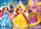 Clementoni, Progressive Super Color, Princess, puzzle 4in1, 360 piese