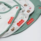 Cool Club, Baveta pentru bebelusi, ecru, verde, imprimeu Fisher-Price, set 3 buc.