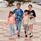 Cool Club, Blugi pentru fete, wide fit, albastru