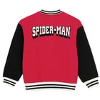 Cool Club, Bluza bejsbolówka chłopięca, cu capse, rosu, imprimeu Spider-Man