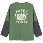 Cool Club, Bluza cu maneca lunga pentru baieti, verde, imprimeu Adventure time