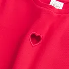 Cool Club, Bluza cu maneca lunga pentru fete, din tricot striat, rosu