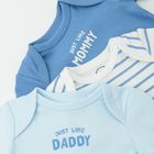 Cool Club, Body cu maneca lunga pentru baieti, alb, albastru, set, 3 buc.