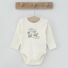 Cool Club, Body cu maneca lunga pentru baieti, ecru, albastru, verde, imprimeu Lion King, set 3 buc.