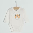 Cool Club, Body cu maneca lunga pentru baieti, gri, ecru, set, 2 buc.