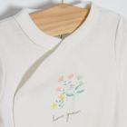 Cool Club, Body cu maneca lunga pentru fete, bumbac organic, ecru, menta verde, set 2 buc.