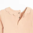 Cool Club, Body cu maneca lunga pentru fete, din tricot striat, roz