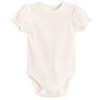 Cool Club, Body cu maneca scurta pentru fete, din tricot striat, roz, set, 2 buc.