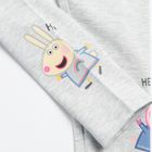 Cool Club, Colanti pentru fete, gri, negru-grafit, imprimeu Peppa Pig, set 2 buc.