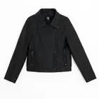 Cool Club, Geaca de motociclist din piele ecologica, pentru fete, negru