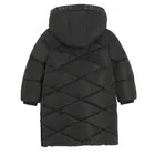 Cool Club, Geaca lunga cu gluga pentru fete, calduroasa, negru